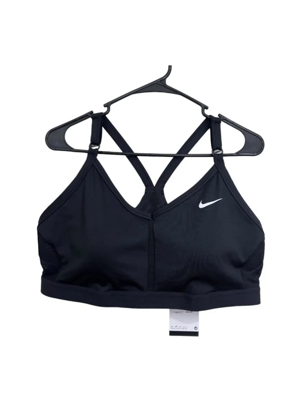 NIKE Dry Fit Women Plus Size 1X Black Racerback Sport Indy Bra DN4181 NEW W/TAGS